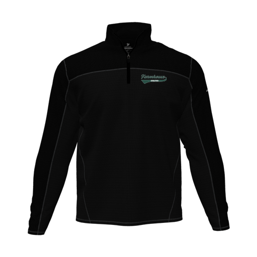 [CUS-DFW-QTRZ-PER-LSL-BLK-AS-LOGO3] Quarter Zip Pullover (Adult S, Black, Logo 3)