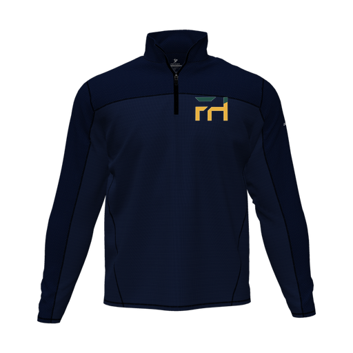 [CUS-DFW-QTRZ-PER-LSL-NVY-AS-LOGO1] Quarter Zip Pullover (Adult S, Navy, Logo 1)