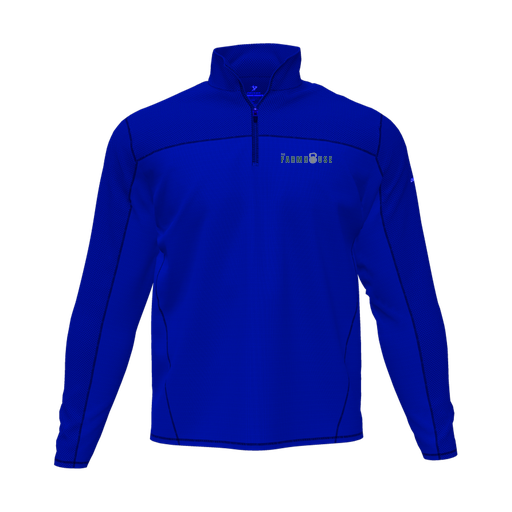 [CUS-DFW-QTRZ-PER-LSL-RYL-AS-LOGO2] Quarter Zip Pullover (Adult S, Royal, Logo 2)