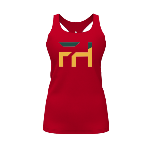 [FT0TRBRD-FYS-LOGO1] Decker Racerback Tank Top (Female Youth S, Red, Logo 1)