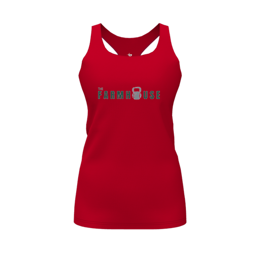 [FT0TRBRD-FYS-LOGO2] Decker Racerback Tank Top (Female Youth S, Red, Logo 2)
