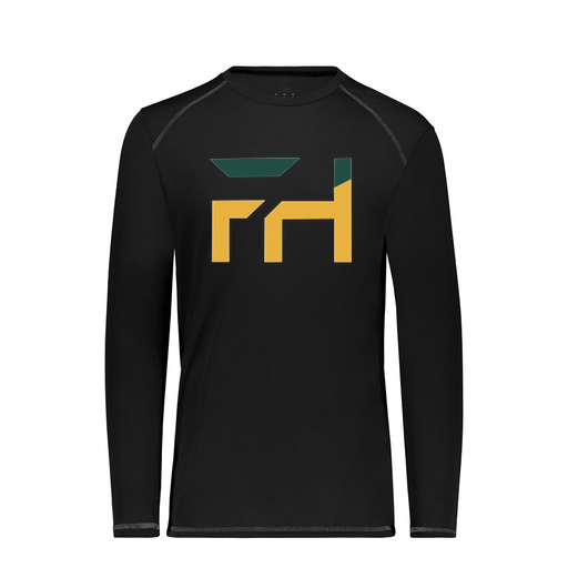 [6845.080.S-LOGO1] Men's SoftTouch Long Sleeve (Adult S, Black, Logo 1)