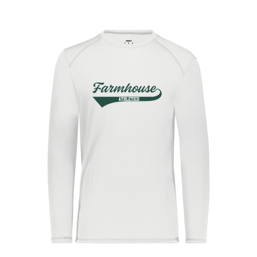 [6845.005.S-LOGO3] Men's SoftTouch Long Sleeve (Adult S, White, Logo 3)