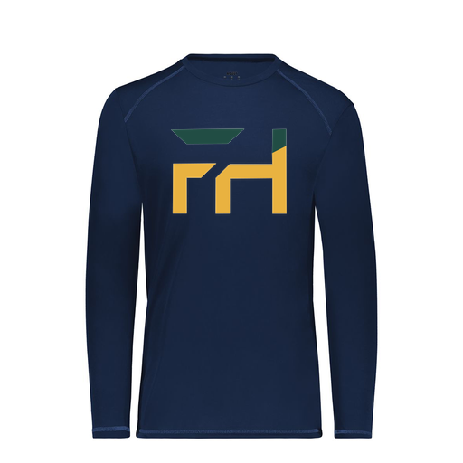 [6845.065.S-LOGO1] Men's SoftTouch Long Sleeve (Adult S, Navy, Logo 1)