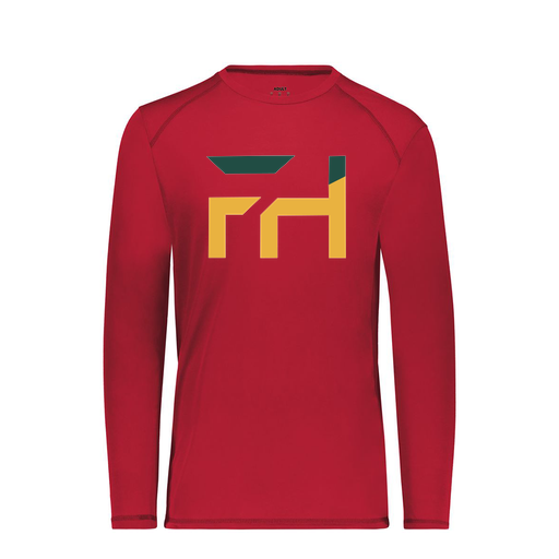 [6845.083.S-LOGO1] Men's SoftTouch Long Sleeve (Adult S, Red, Logo 1)