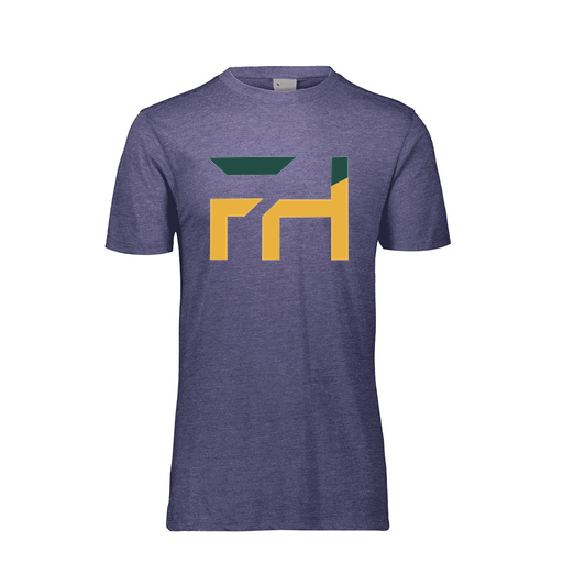 [FTSCUBNV-YS-LOGO1] Decker Youth Tri-Blend T-Shirt - Short Sleeve (Youth S, Navy, Logo 1)