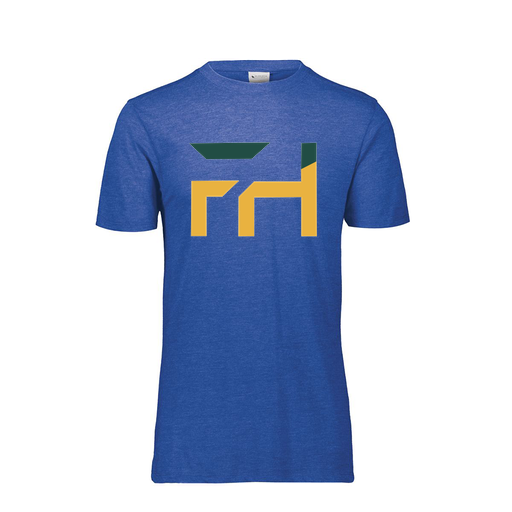 [FTSCUBRY-YS-LOGO1] Decker Youth Tri-Blend T-Shirt - Short Sleeve (Youth S, Royal, Logo 1)