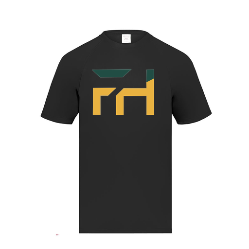 [2791.080.S-LOGO1] Youth Smooth Sport T-Shirt (Youth S, Black, Logo 1)