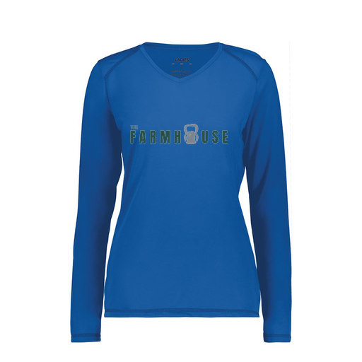 [6847.060.XS-LOGO2] Women's SoftTouch Long Sleeve (Female Adult XS, Royal, Logo 2)