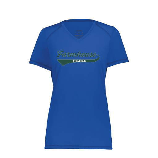 [6844.060.XS-LOGO3] Women's SoftTouch Short Sleeve (Female Adult XS, Royal, Logo 3)