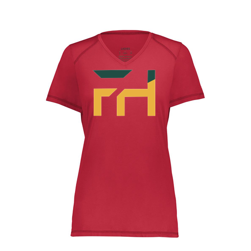 [6844.083.XS-LOGO1] Women's SoftTouch Short Sleeve (Female Adult XS, Red, Logo 1)