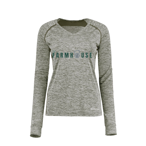 [222770.K94.XS-LOGO2] Ladies Electric Long Sleeve Shirt (Female Adult XS, Gray, Logo 2)