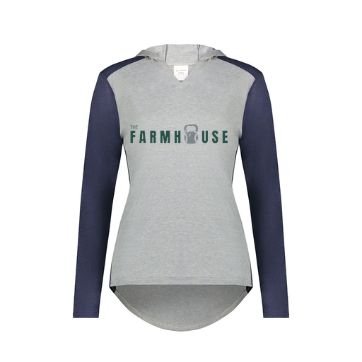 [6902.29V.XS-LOGO2] Ladies Vintage Hoodie (Female Adult XS, Navy, Logo 2)