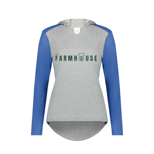 [6902.28V.XS-LOGO2] Ladies Vintage Hoodie (Female Adult XS, Royal, Logo 2)