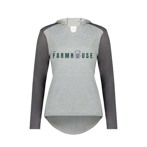 [6902.30V.XS-LOGO2] Ladies Vintage Hoodie (Female Adult XS, Gray, Logo 2)
