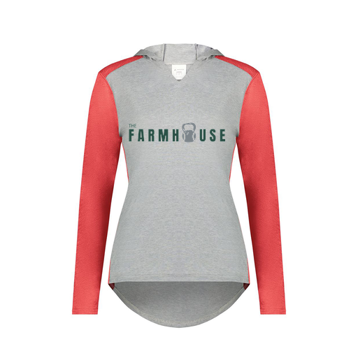 [6902.27V.XS-LOGO2] Ladies Vintage Hoodie (Female Adult XS, Red, Logo 2)