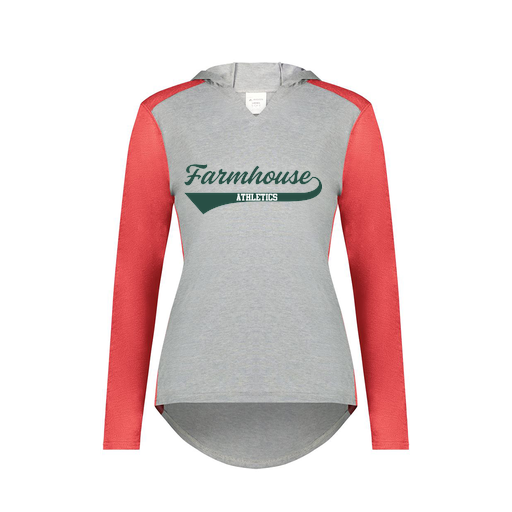 [6902.27V.XS-LOGO3] Ladies Vintage Hoodie (Female Adult XS, Red, Logo 3)