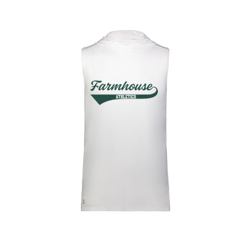 [222590.005.XS-LOGO3] Men's CoolDry Sleeveless Hoodie (Adult XS, White, Logo 3)