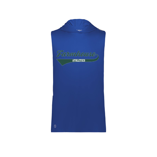 [222590.060.XS-LOGO3] Men's CoolDry Sleeveless Hoodie (Adult XS, Royal, Logo 3)