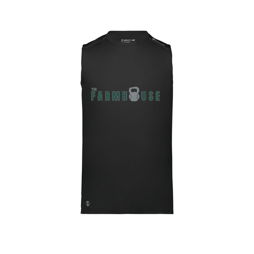 [222593.080.S-LOGO2] Men's CoolDry TankTop (Adult S, Black, Logo 2)