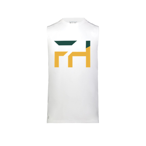 [222593.005.S-LOGO1] Men's CoolDry TankTop (Adult S, White, Logo 1)