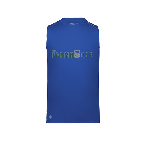 [222593.060.S-LOGO2] Men's CoolDry TankTop (Adult S, Royal, Logo 2)