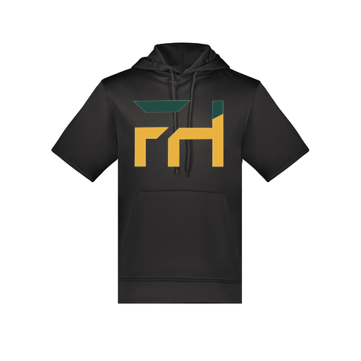 [6871.080.S-LOGO1] Men's Dri Fit Short Sleeve Hoodie (Adult S, Black, Logo 1)