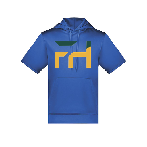 [6871.060.S-LOGO1] Men's Dri Fit Short Sleeve Hoodie (Adult S, Royal, Logo 1)