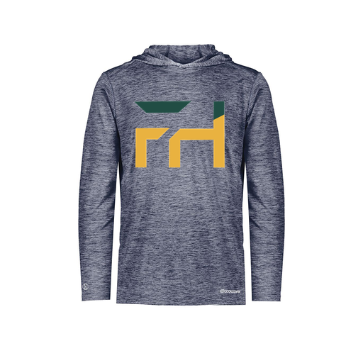 [FOLHCGNV-AS-LOGO1] Decker Men's Charge Hoodie (Adult S, Navy, Logo 1)