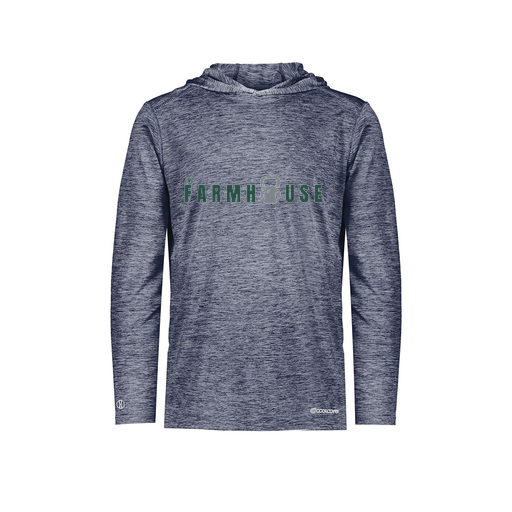 [FOLHCGNV-AS-LOGO2] Men's Charge Hoodie (Adult S, Navy, Logo 2)
