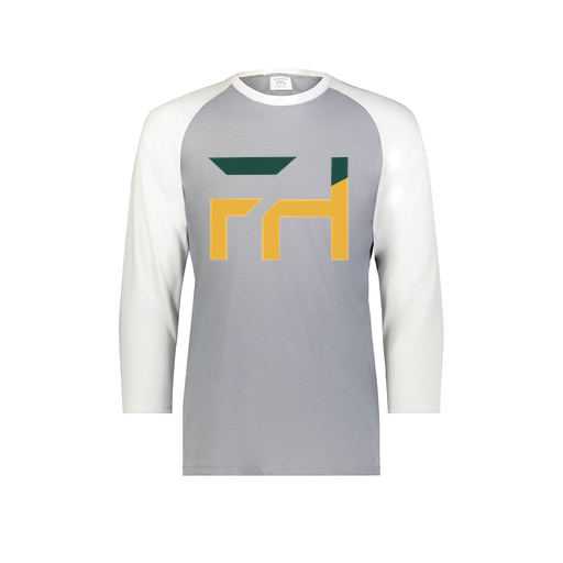[6879.74S.S-LOGO1] Men's Vintage 3/4 Sleeve T-Shirt (Adult S, White, Logo 1)