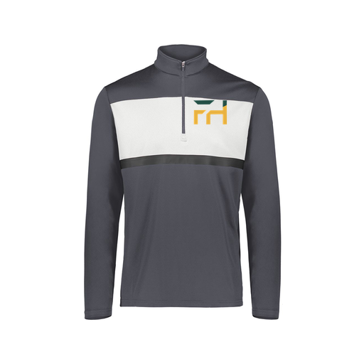 [222691.F52.S-LOGO1] Youth Bold 1/4 Zip Pullover (Youth S, Gray, Logo 1)