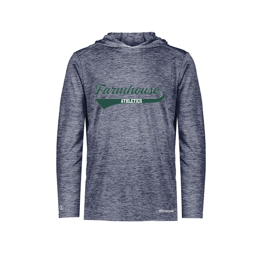 [FOLHCGNV-YS-LOGO3] Decker Youth Charge Hoodie (Youth S, Navy, Logo 3)