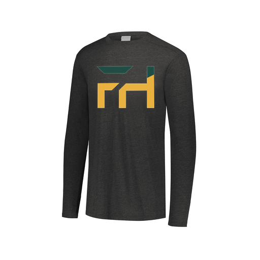 [FTLCUBBK-AXS-LOGO1] Decker Men's Tri-Blend T-Shirt - Long Sleeve (Adult XS, Black, Logo 1)