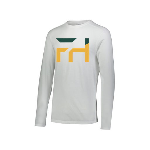 [FTLCUBWH-AXS-LOGO1] Decker Men's Tri-Blend T-Shirt - Long Sleeve (Adult XS, White, Logo 1)