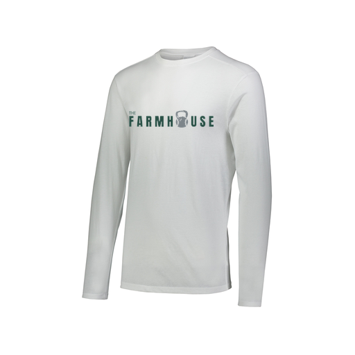[3075.005.XS-LOGO2] Men's LS Ultra-blend T-Shirt (Adult XS, White, Logo 2)