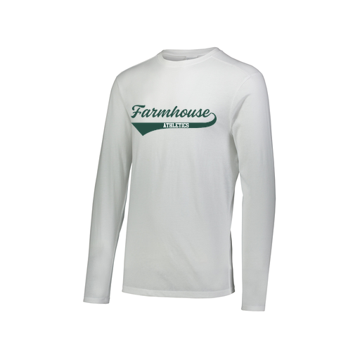 [FTLCUBWH-AXS-LOGO3] Decker Men's Tri-Blend T-Shirt - Long Sleeve (Adult XS, White, Logo 3)