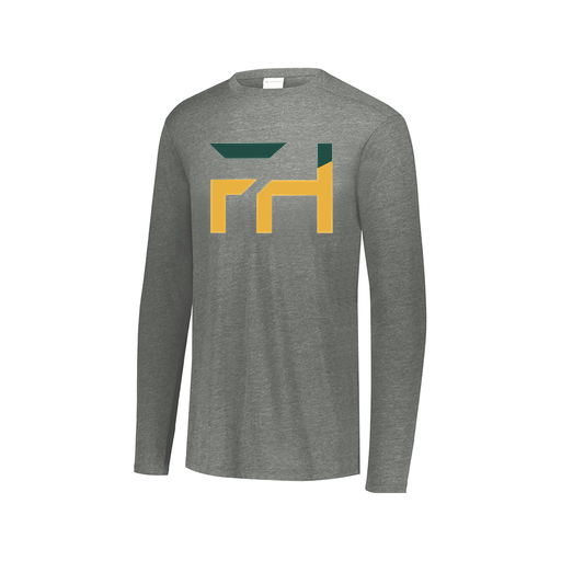 [FTLCUBGY-AXS-LOGO1] Decker Men's Tri-Blend T-Shirt - Long Sleeve (Adult XS, Gray, Logo 1)