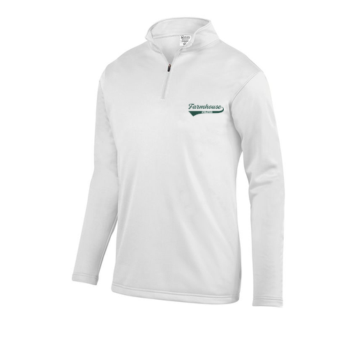 [FOLQFFWH-AS-LOGO3] Decker Men's FlexFleece 1/4 Zip (Adult S, White, Logo 3)