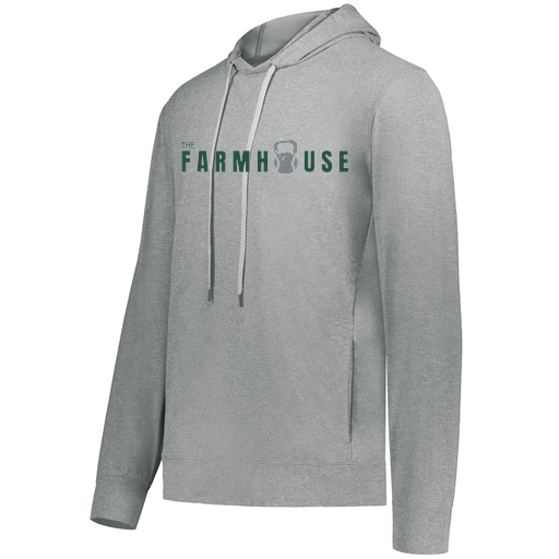 [222598.E83.S-LOGO2] Men's Ventura Thin Knit Hoodie (Adult S, Silver, Logo 2)
