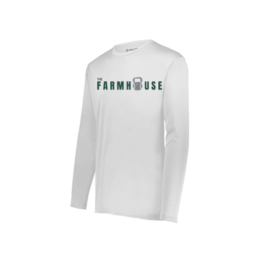 [222823.005.S-LOGO2] Youth LS Smooth Sport Shirt (Youth S, White, Logo 2)