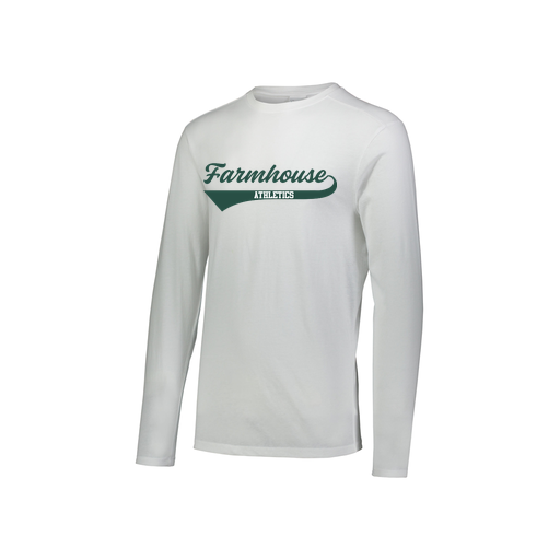 [FTLCUBWH-YS-LOGO3] Decker Youth Tri-Blend T-Shirt - Long Sleeve (Youth S, White, Logo 3)