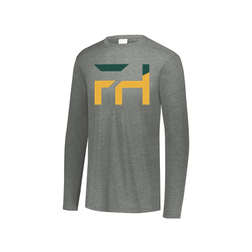 [FTLCUBGY-YS-LOGO1] Decker Youth Tri-Blend T-Shirt - Long Sleeve (Youth S, Gray, Logo 1)